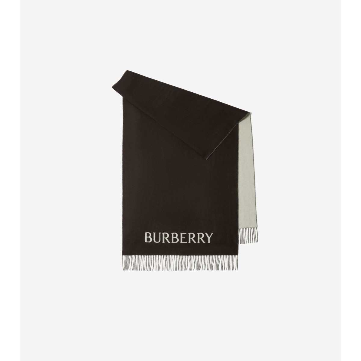 Burberry Rose Cashmere Scarf In Otter/white