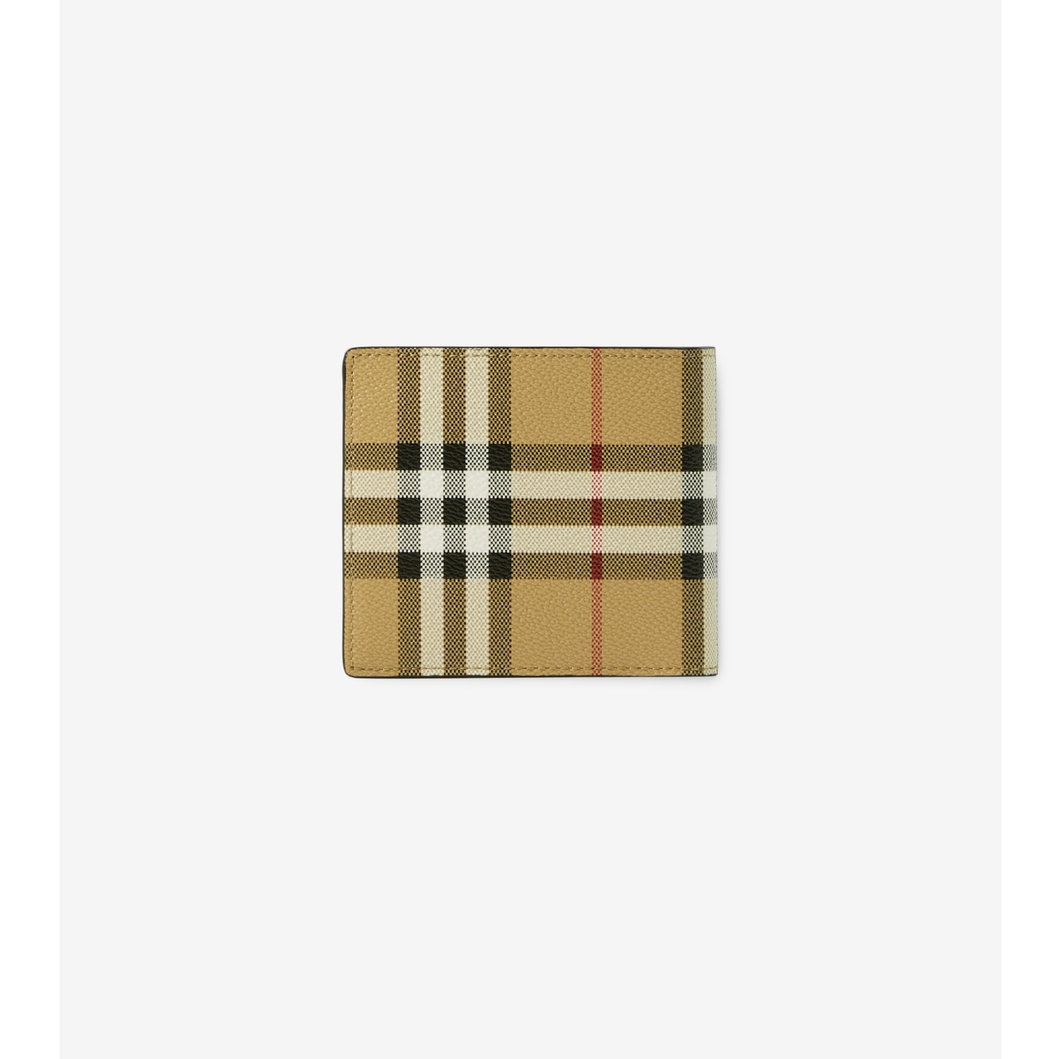 Check Bifold Coin Wallet in Archive beige - Men, Canvas | Burberry® Official