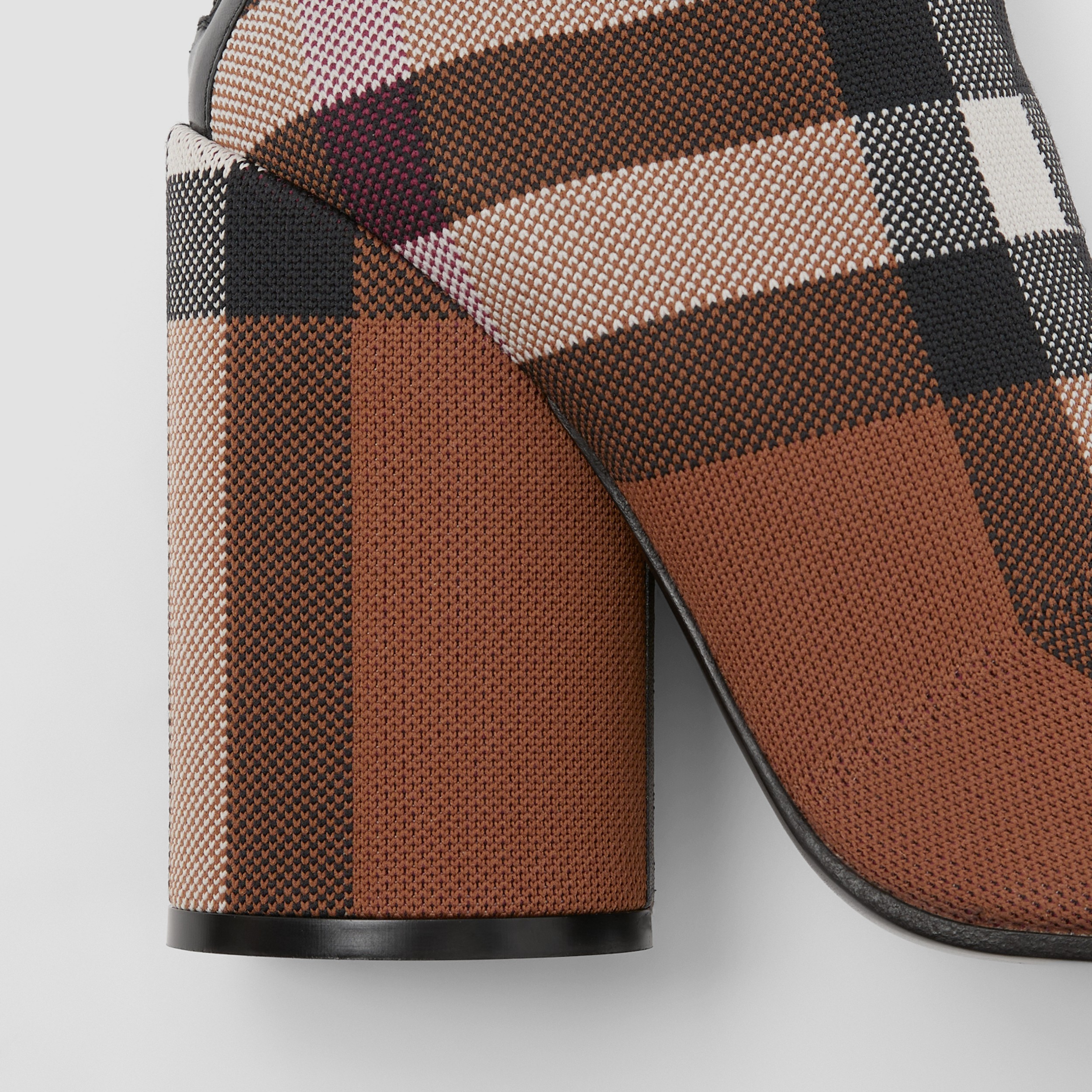 Check Over-the-knee Sock Boots in Birch Brown - Women | Burberry® Official - 2
