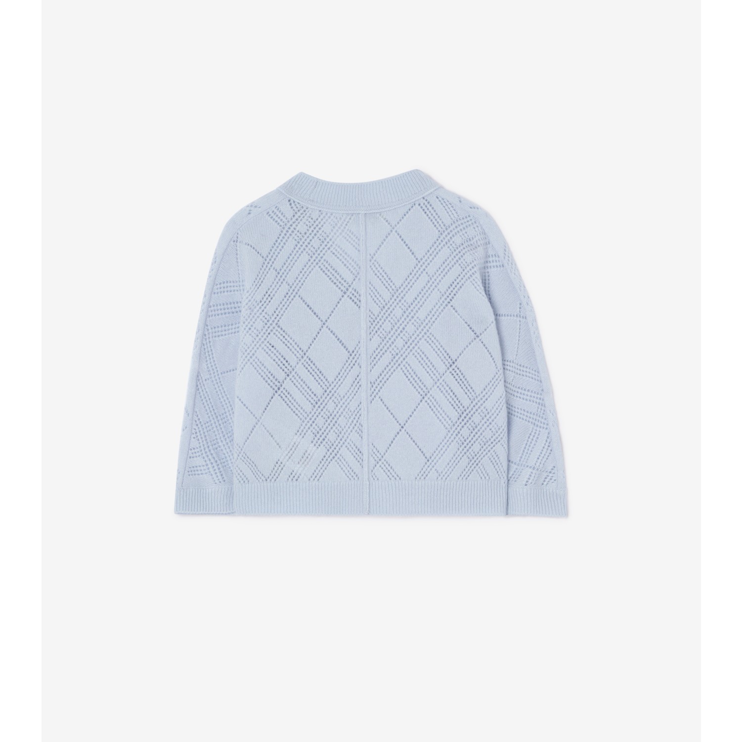 Check Cashmere Two-piece Set in Dusty blue - Children | Burberry® Official