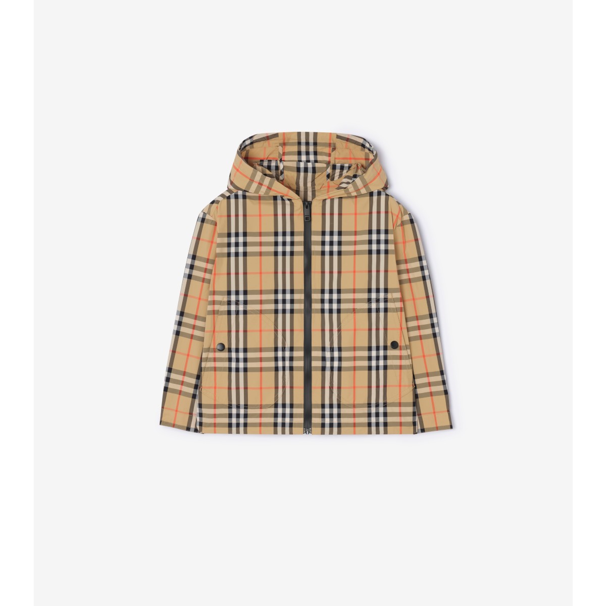  Check Nylon Hooded Jacket