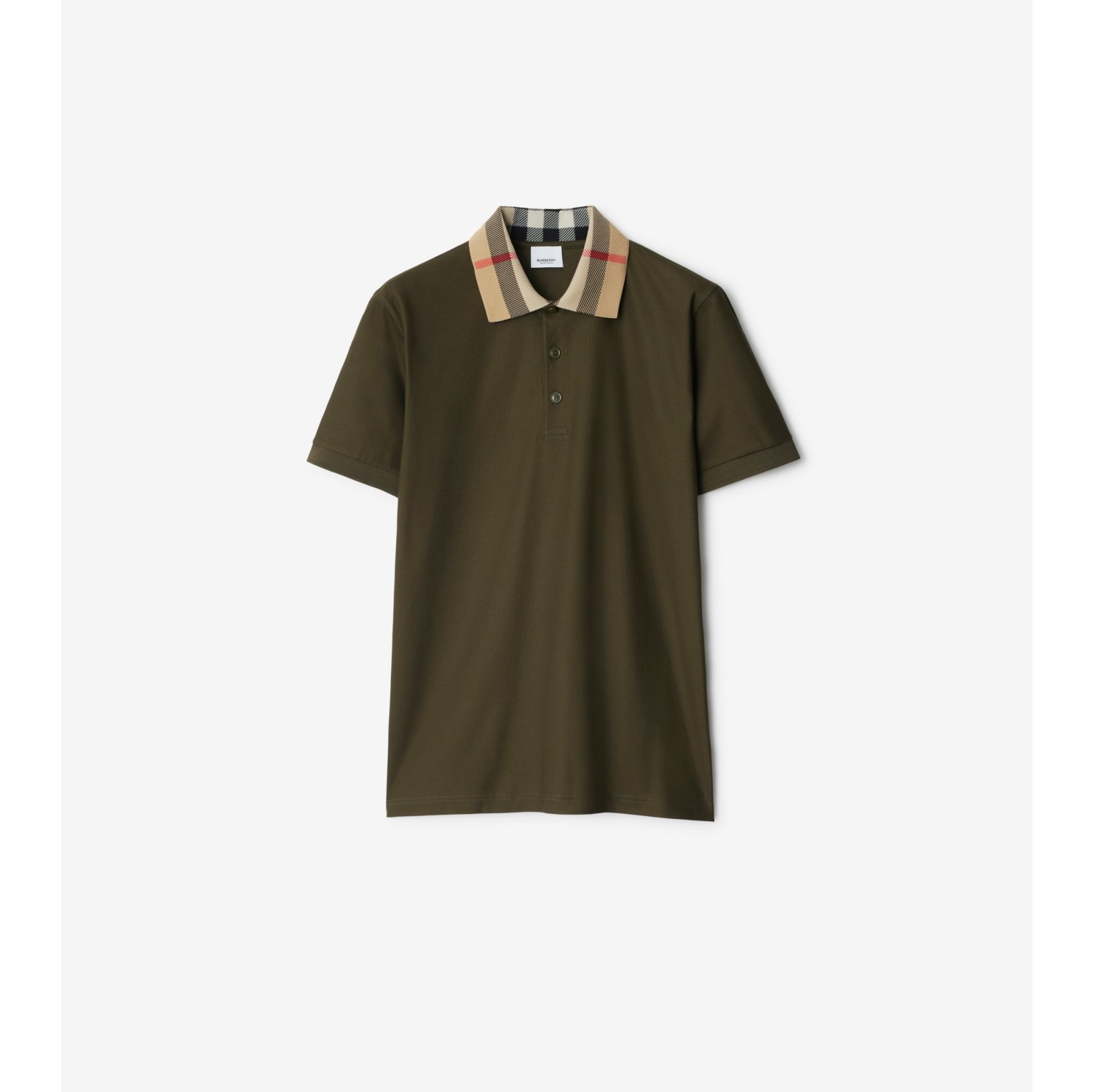 Cotton Polo Shirt in Loch Men Burberry Official