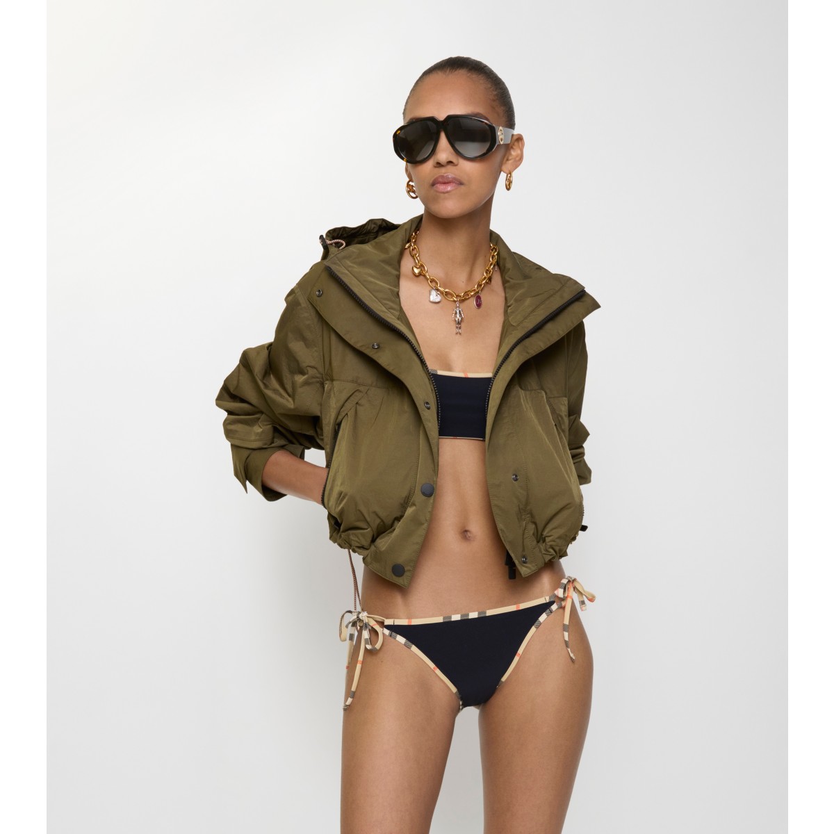  Check Trim Bikini Briefs