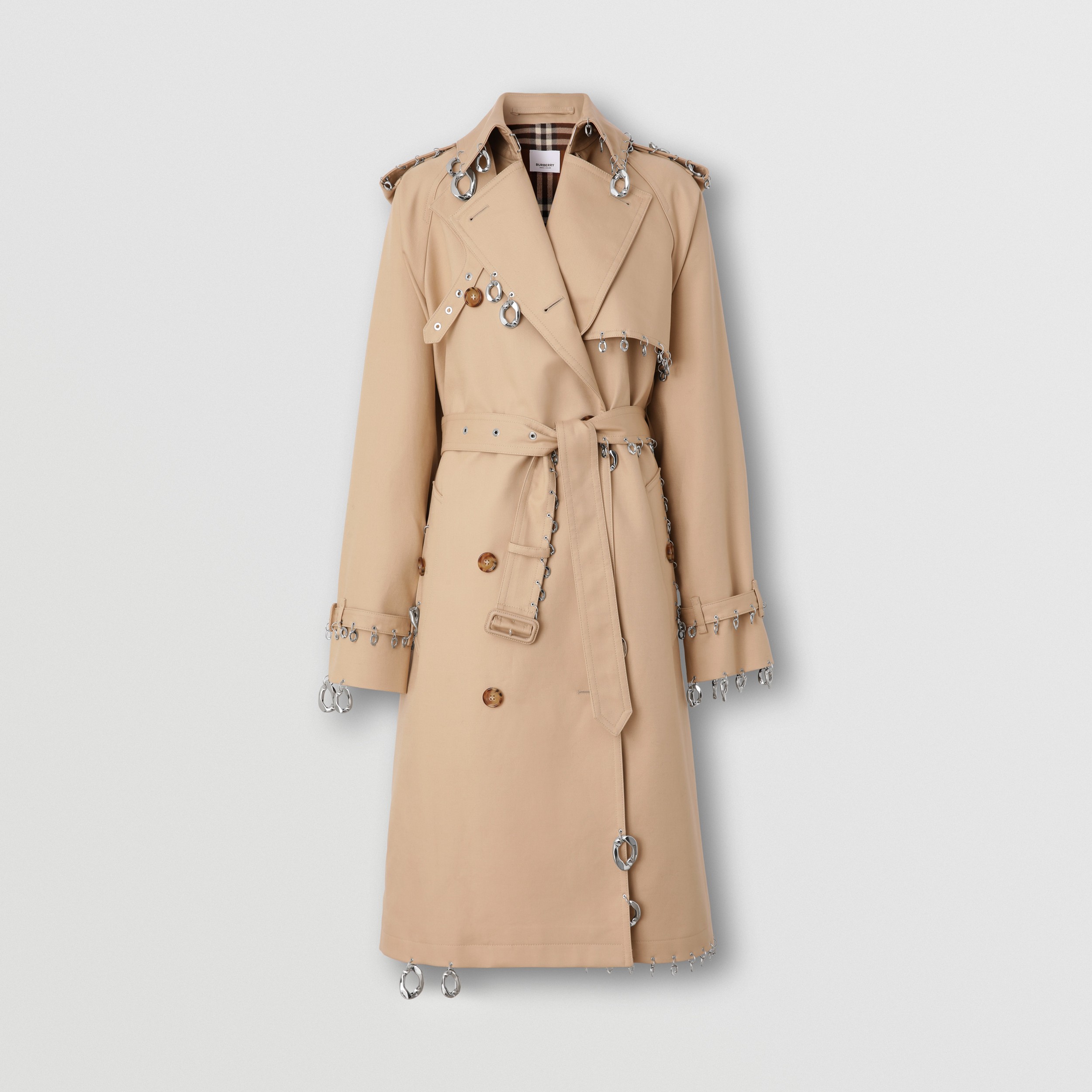 Trench coat en algodón de gabardina (Rosa Beige Suave) - Mujer | Burberry® oficial - 4