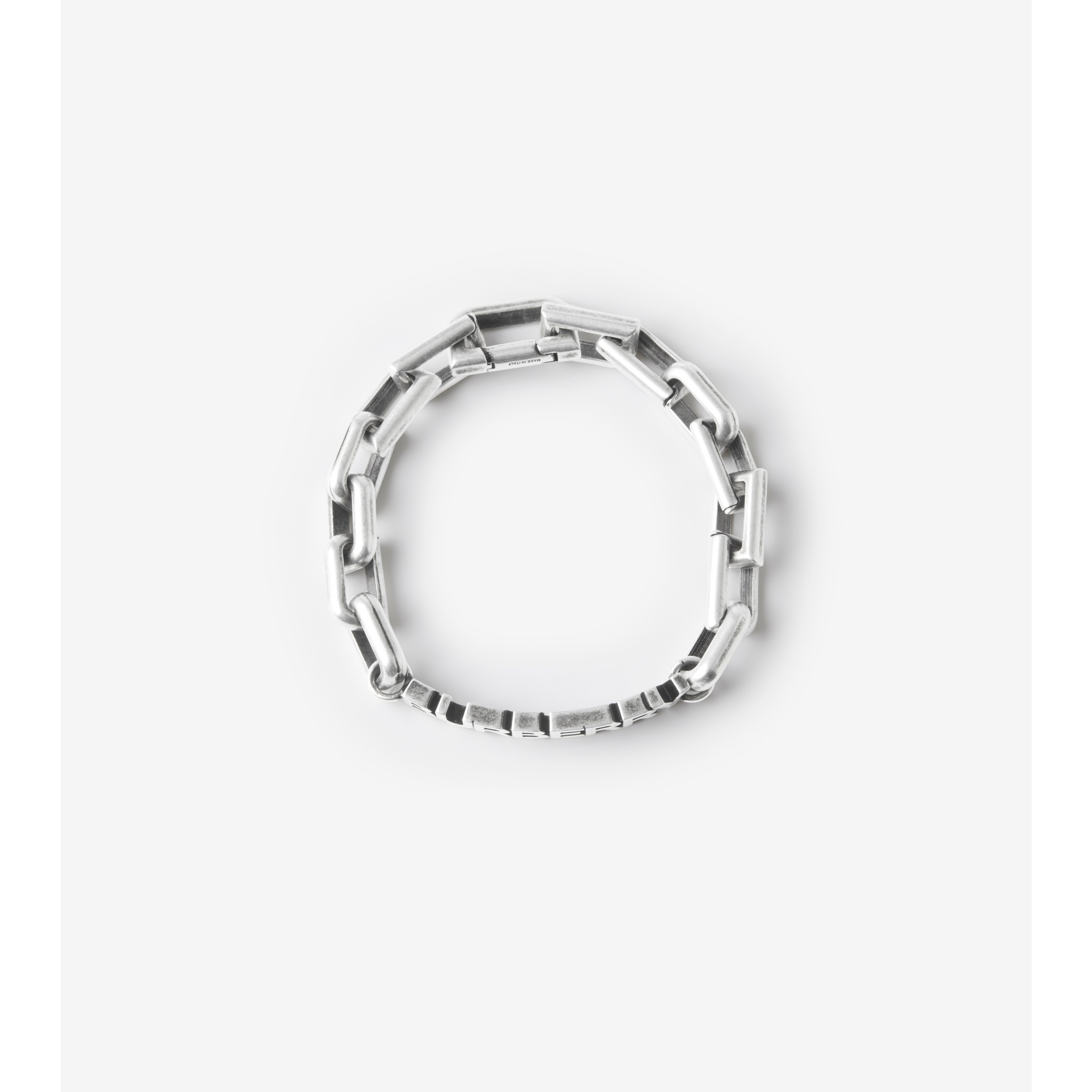 Logo Detail Palladium-plated Chain-link Bracelet in Aged Silver - Men |  Burberry® Official