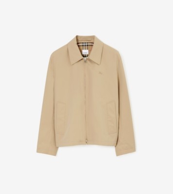 Gabardine Harrington Jacket in Honey Men Cotton Burberry Official