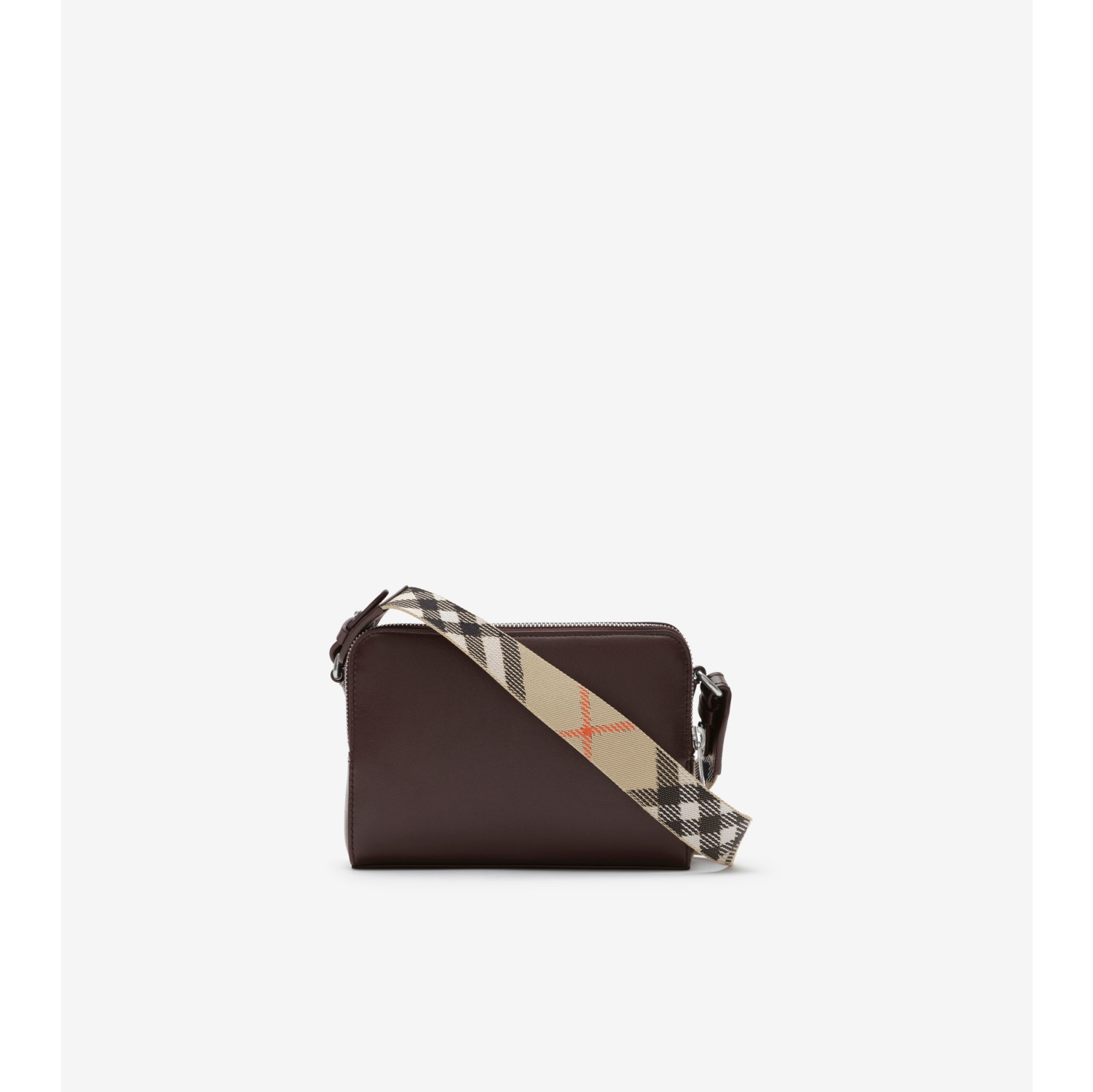 Pop Check Crossbody Bag in Peat brown/sand beige - Men, Leather | Burberry® Official