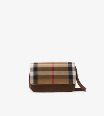Check Crossbody Bag in Earth - Women | Burberry® Official