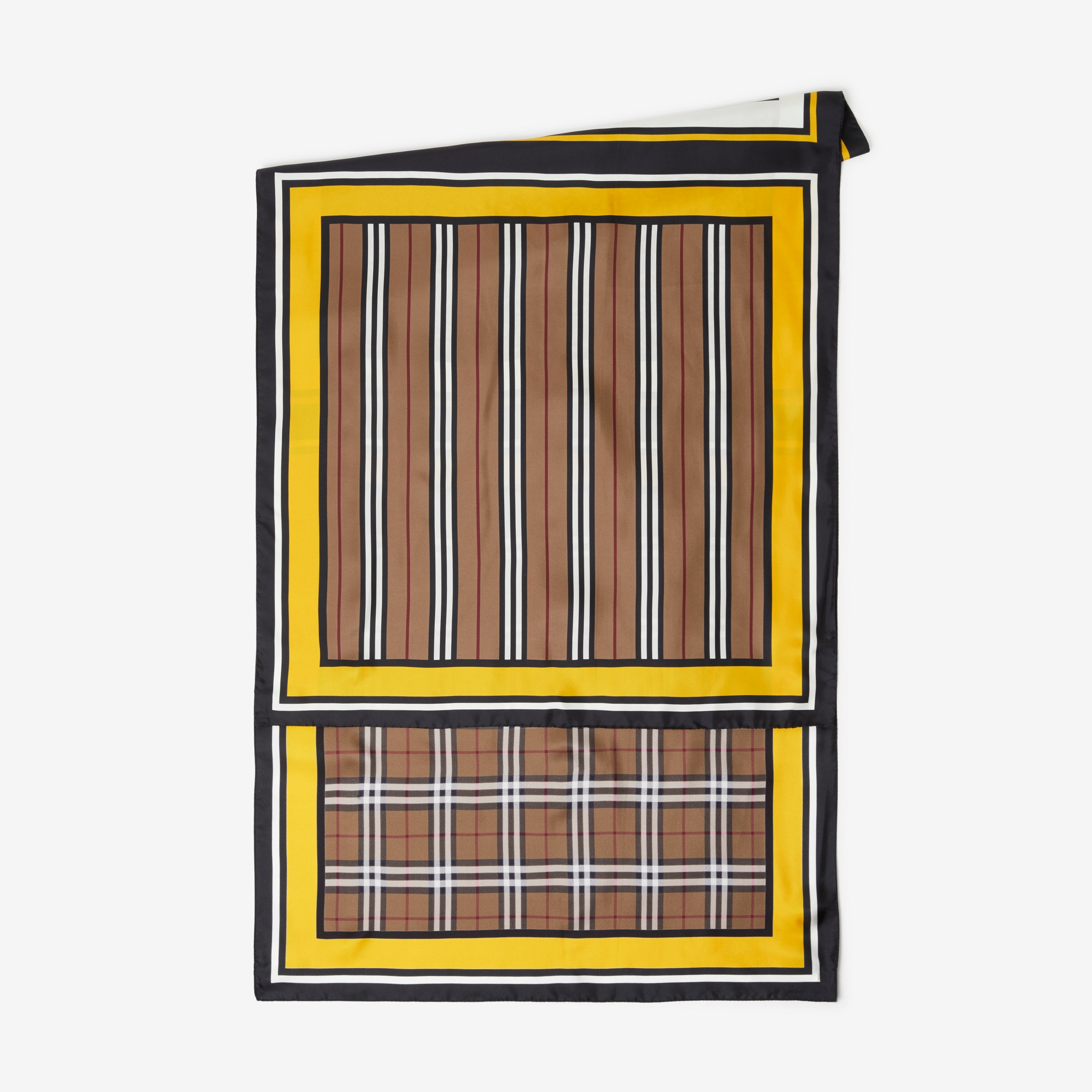 Sciarpa in seta con collage di stampe (Marrone Betulla) | Sito ufficiale Burberry® - 2