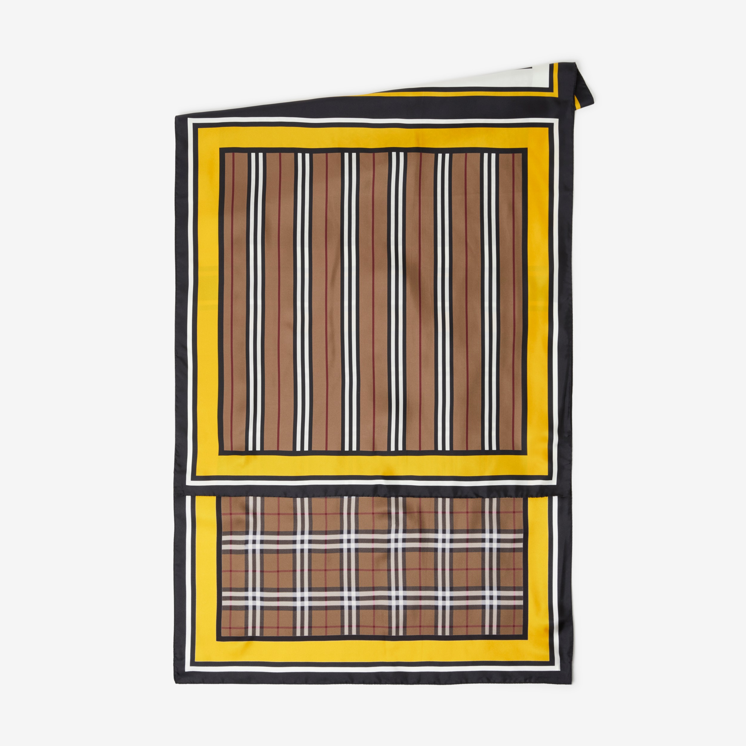 蒙太奇印花丝巾 (桦木棕) | Burberry® 博柏利官网 - 2