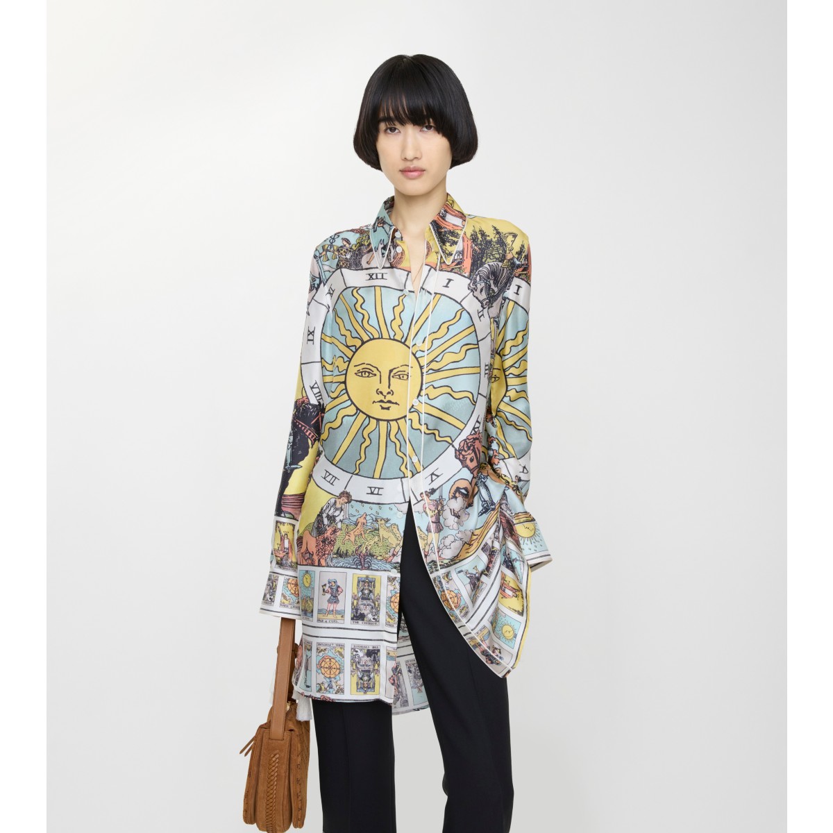  Printed Tarot Silk Shirt