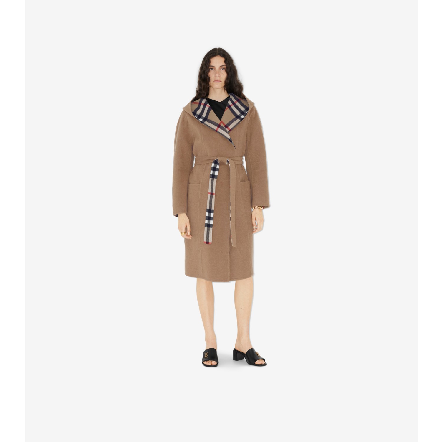 Burberry wool coat outlet womens