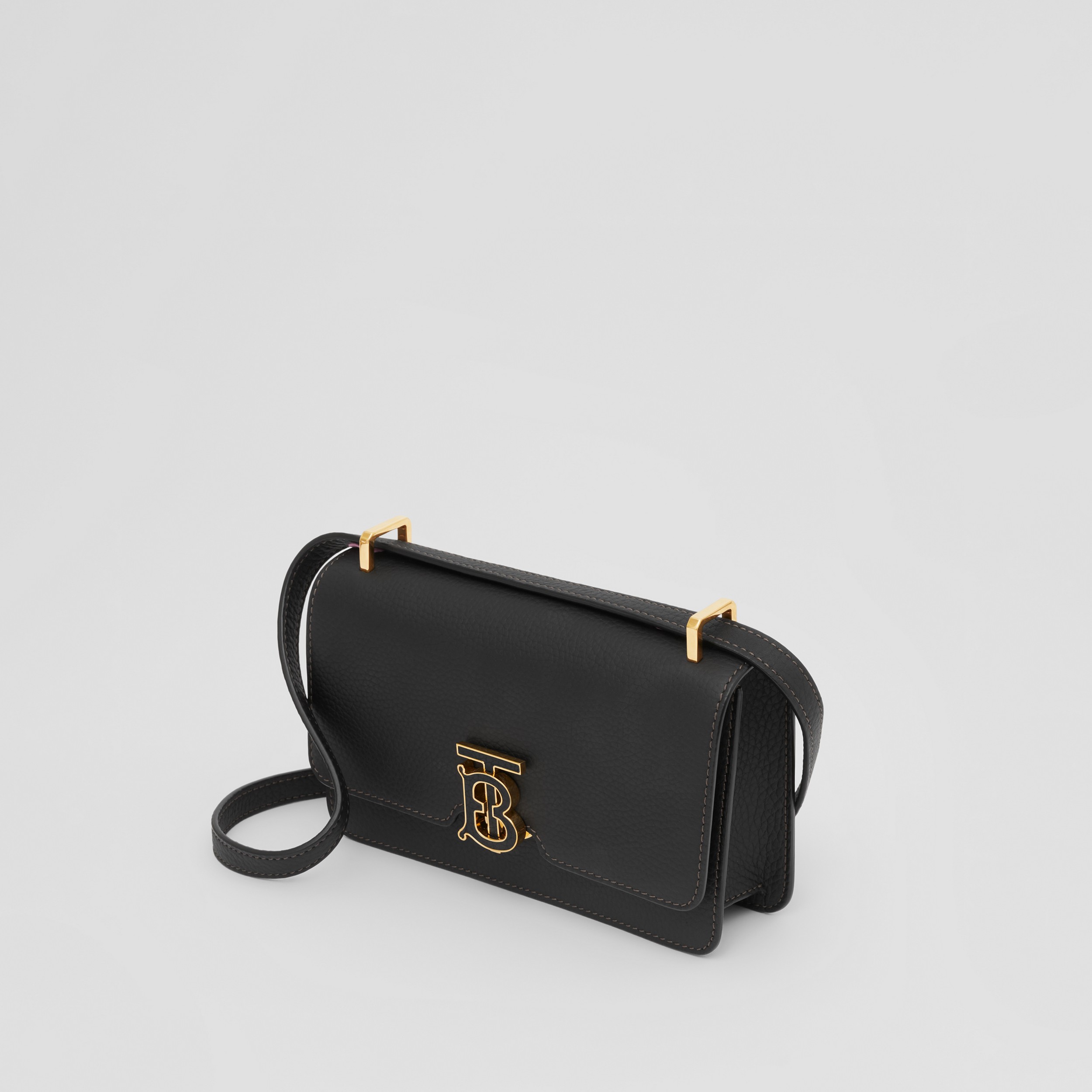 Grainy Leather Mini TB Bag in Black - Women | Burberry® Official - 4