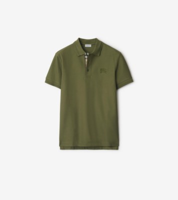 Cotton Polo Shirt in Pool - Men | Burberry® Official