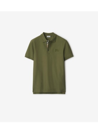 Cotton Polo Shirt in Coal blue - Men | Burberry® Official