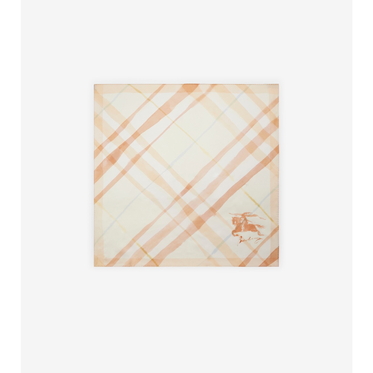 Watercolour Check Silk Scarf