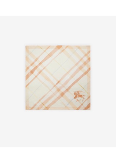 Watercolour Check Silk Scarf