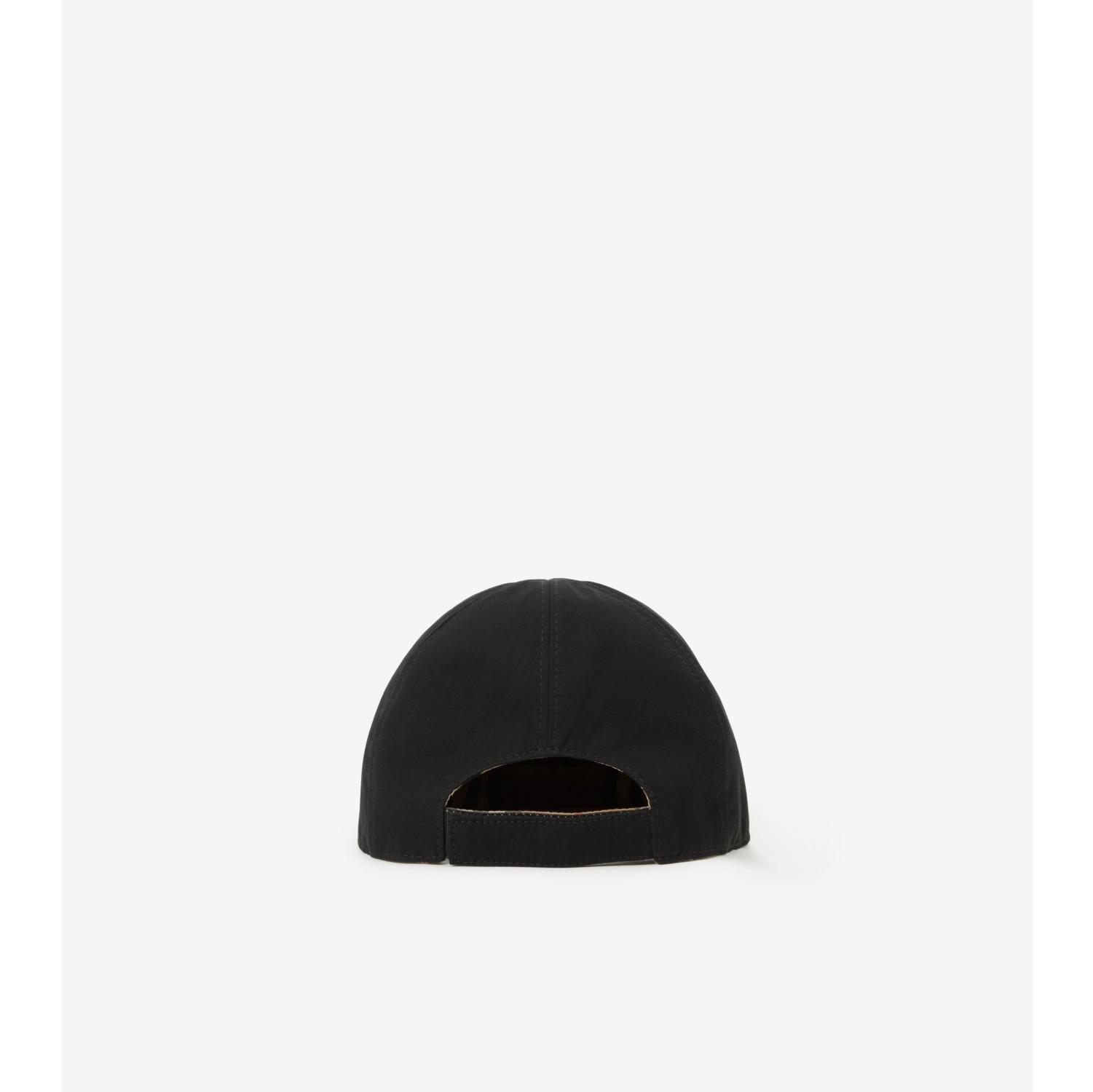 Check Cotton Reversible Baseball Cap In Black Children Burberry