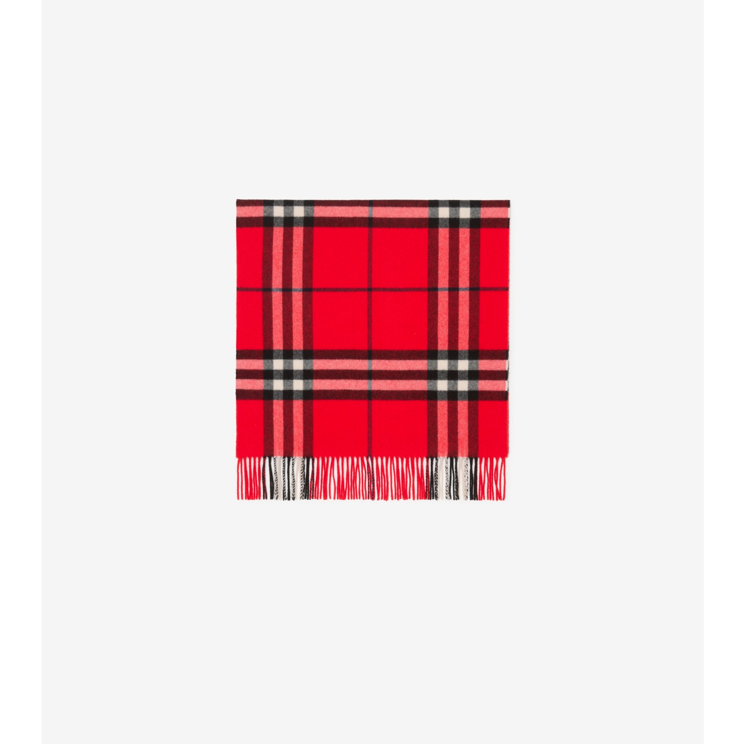 Wide Check Cashmere Scarf