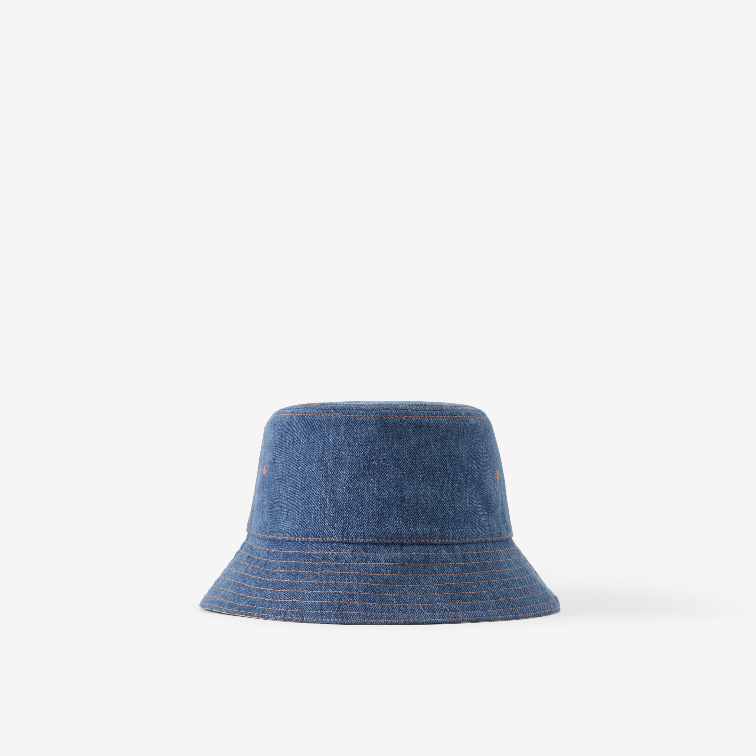 Chapéu Bucket de brim (Índigo Lavado) | Burberry® oficial - 3