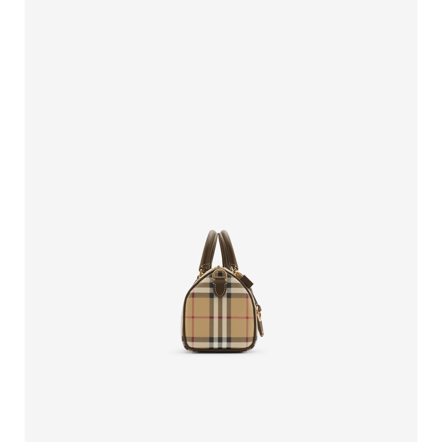 Mini Check Bowling Bag in Military - Women | Burberry® Official