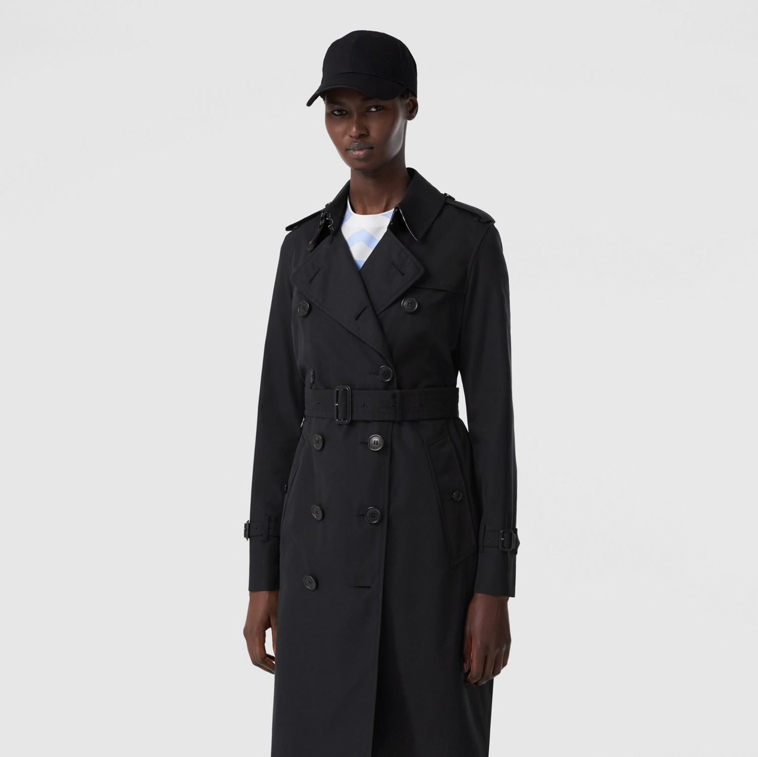 The Kensington - Trench coat Heritage longo (Meia Noite) - Mulheres | Burberry® oficial