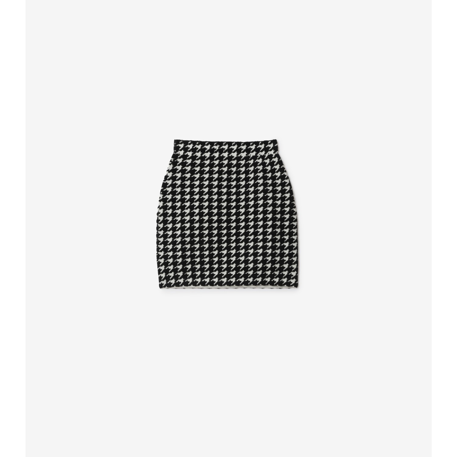 Houndstooth Nylon Blend Mini Skirt in Black - Women, Technical | Burberry® Official