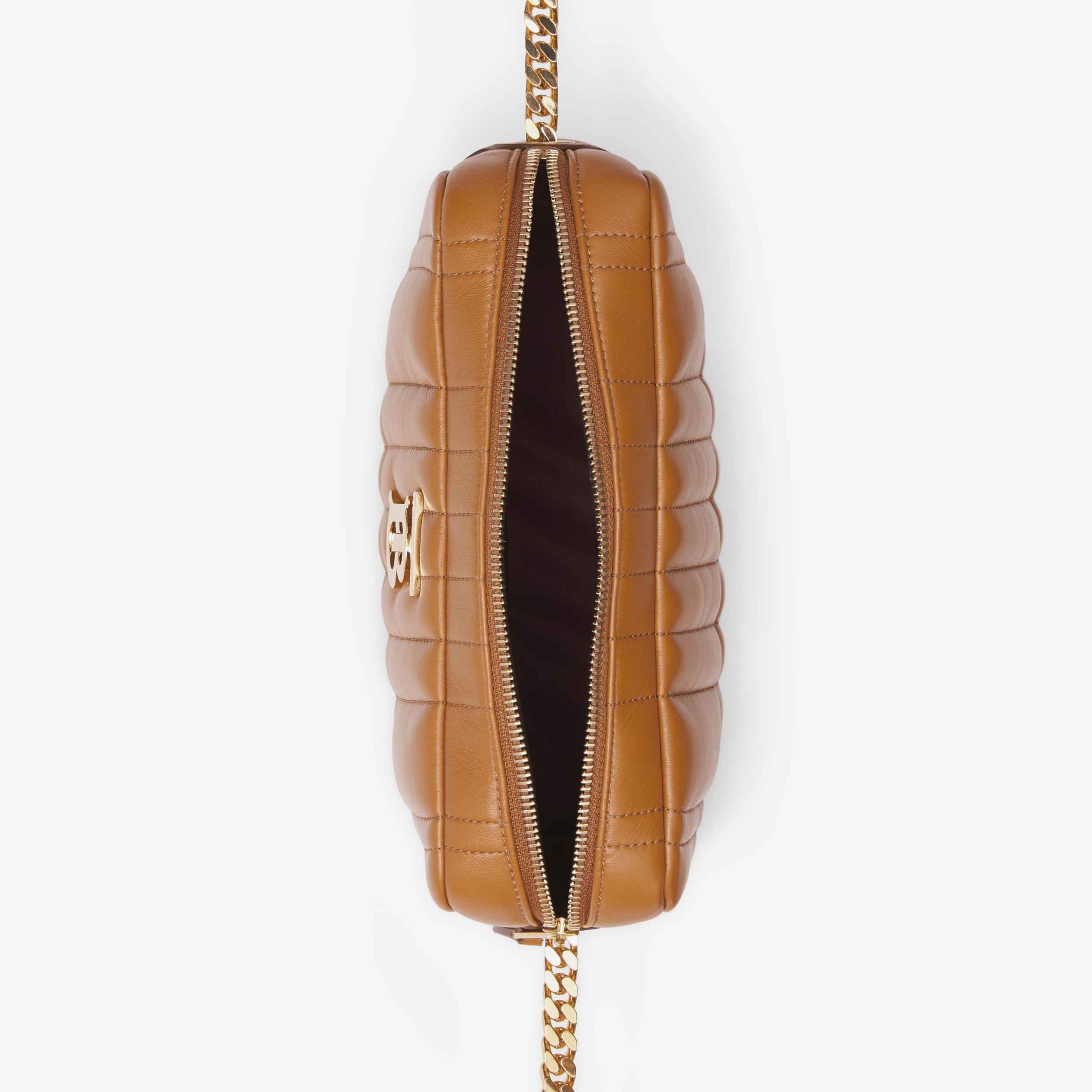 Quilted Leather Small Lola Camera Bag in Maple Brown - Women | Burberry® Official - 4