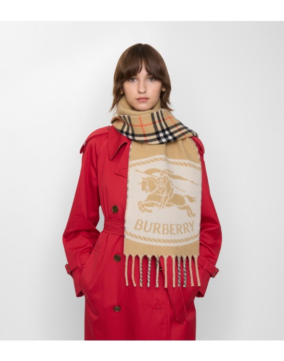 【現行品/国内正規品】BURBERRY カシミアスカーフ ナイト/アイビー ウィメンズ シルク、ウール、カシミアスカーフ | Burberry® 公式