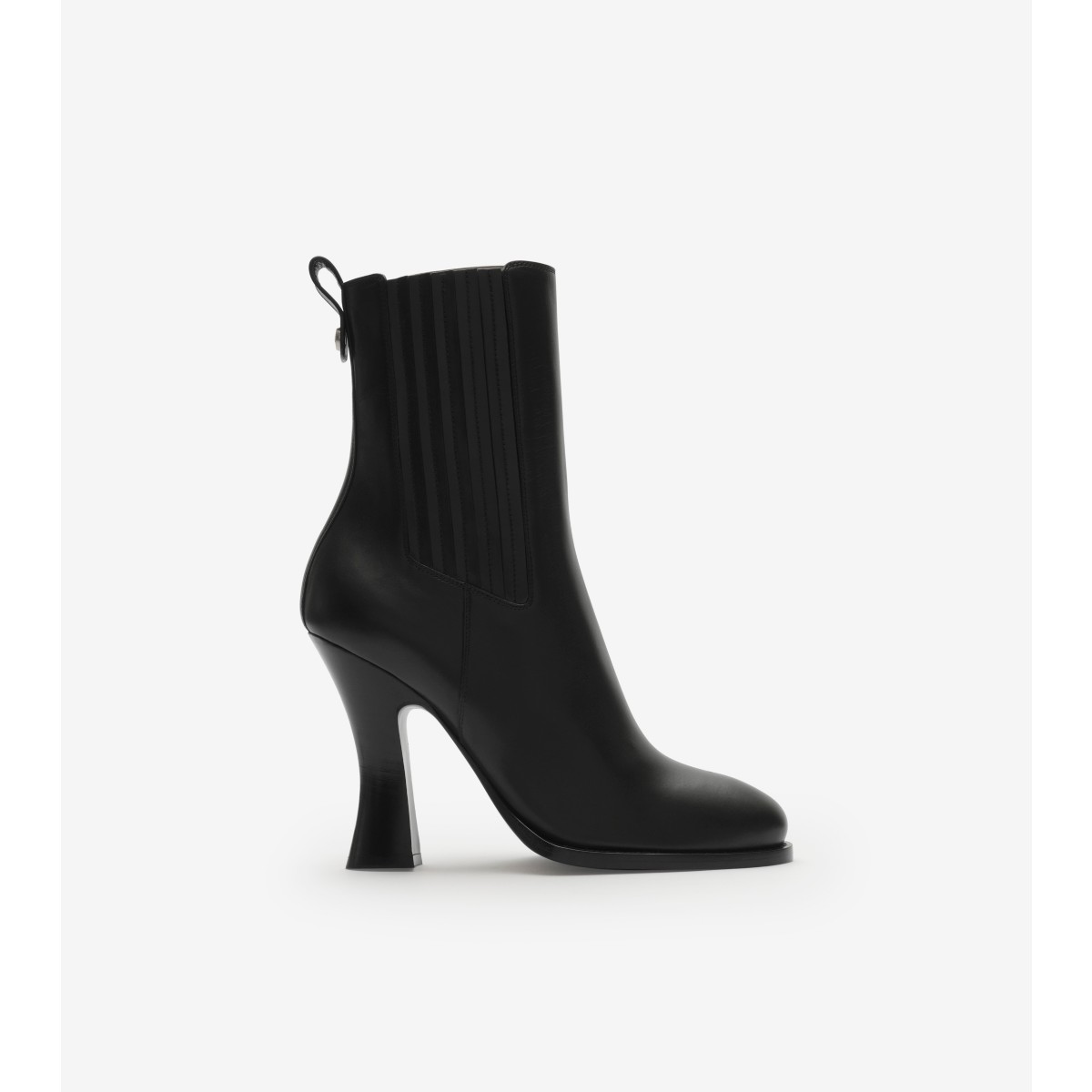  Leather Pillar Ankle Boots