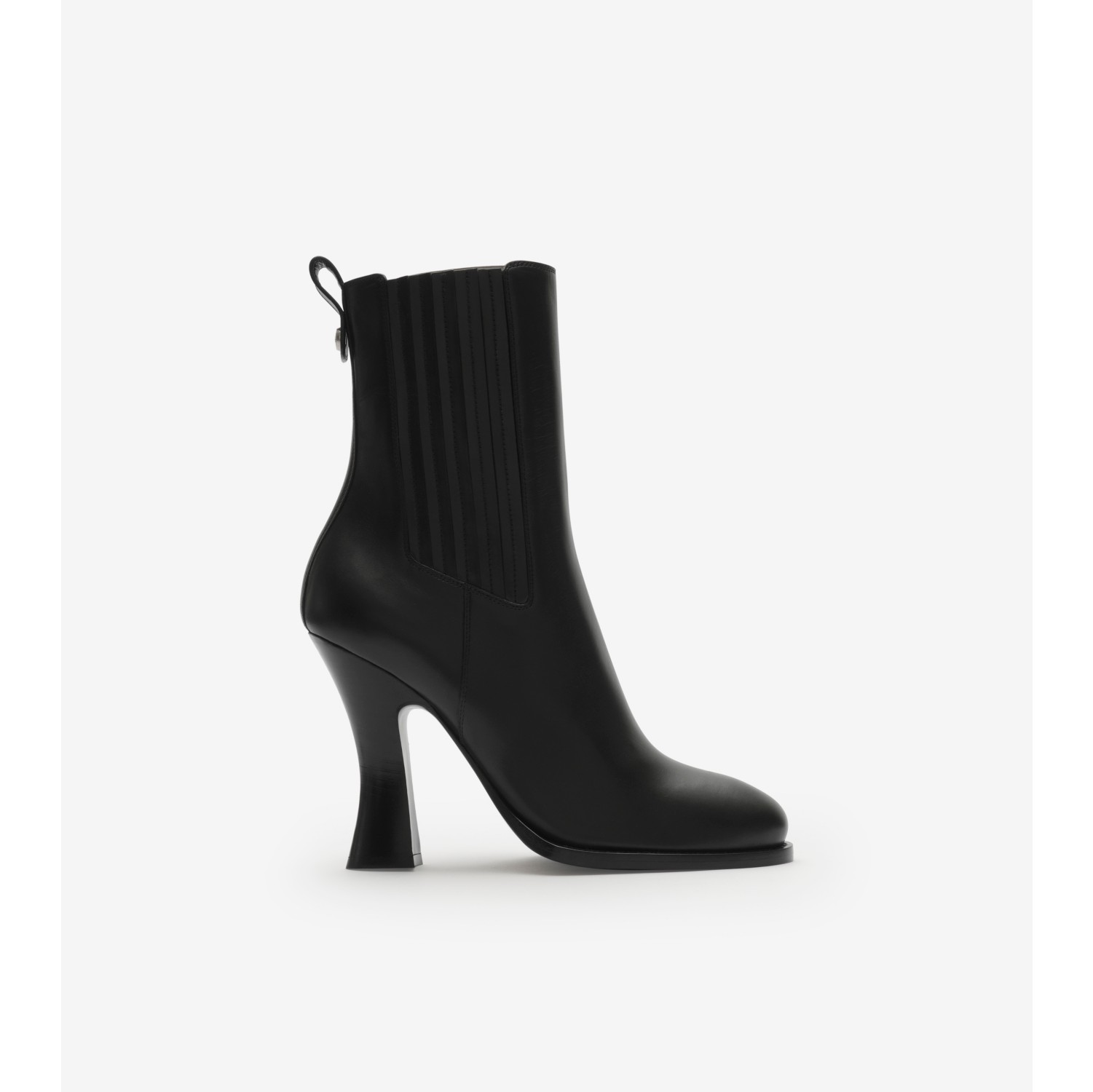Leather Pillar Ankle Boots