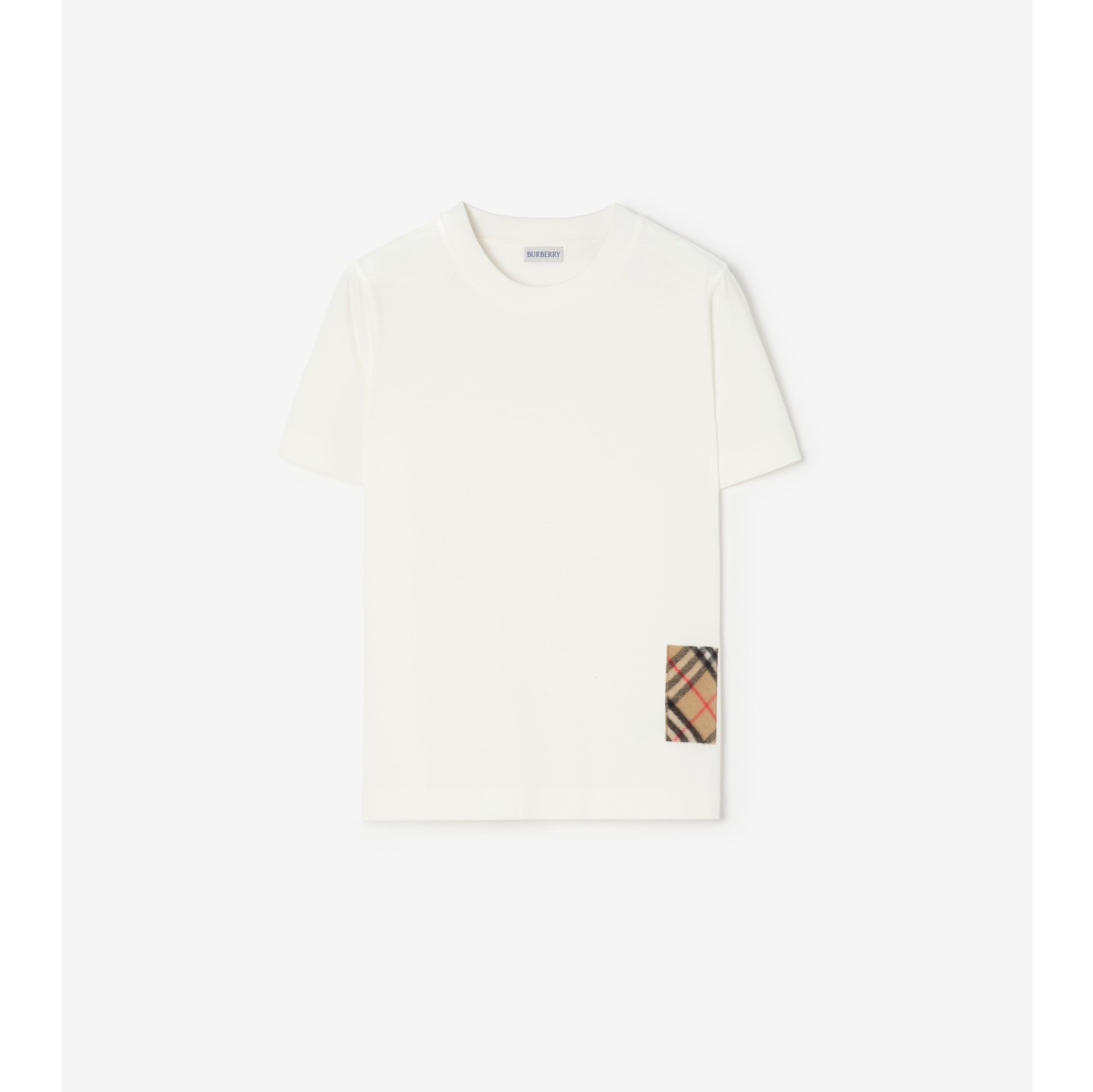 Check Label Cotton T-shirt