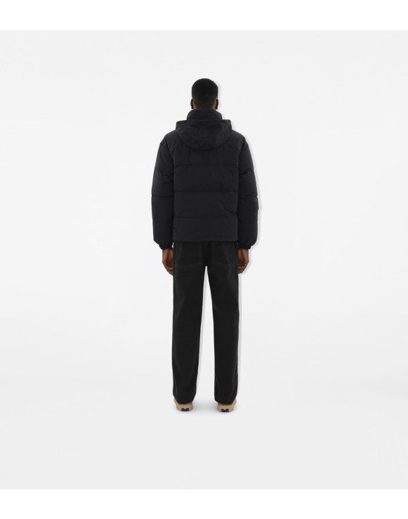 Reversible Check Nylon Puffer Jacket