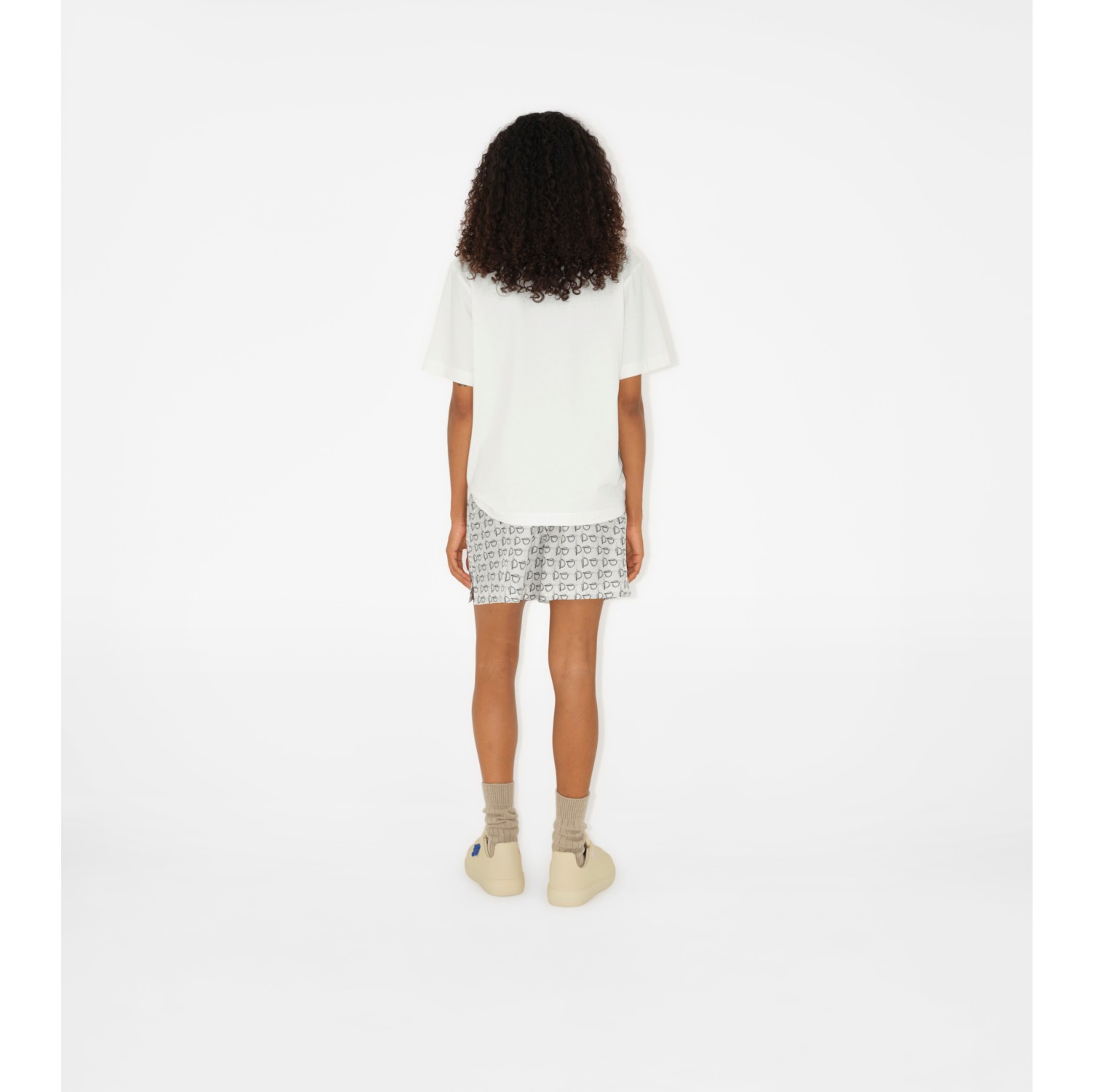 Burberry shorts womens silver on sale