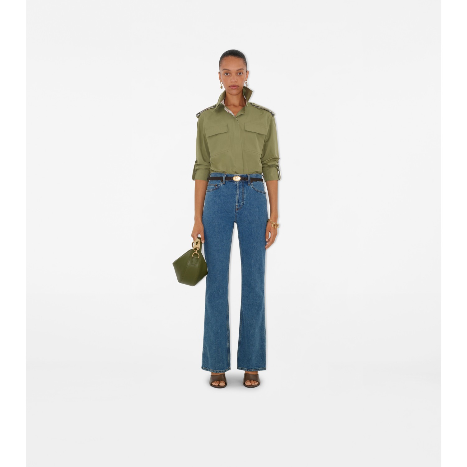 Jeans bootcut a vita alta