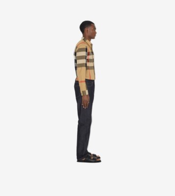 Slim Fit Check Cotton Shirt in Archive beige - Men Slim Fit Check Cotton Shirt in Archive beige - Men