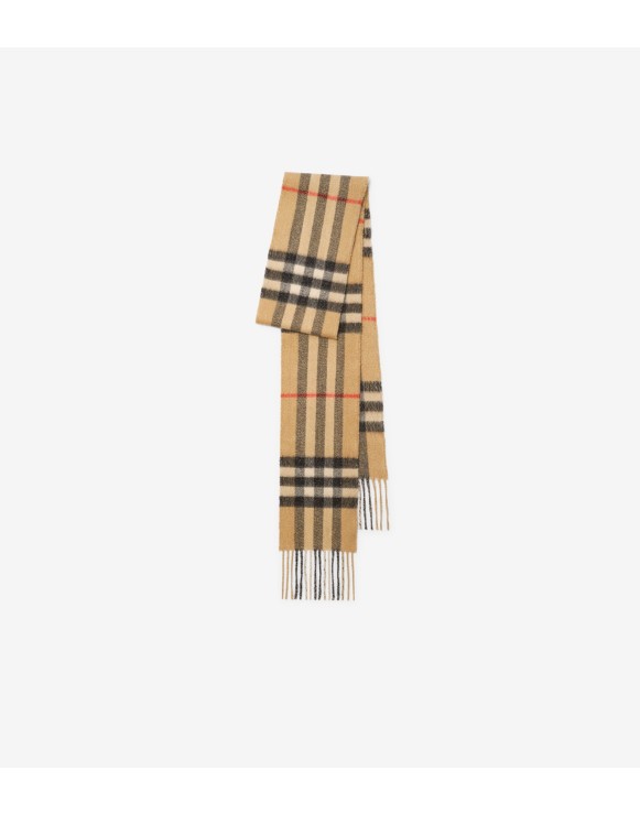 Narrow Sparkle Check Cashmere Scarf