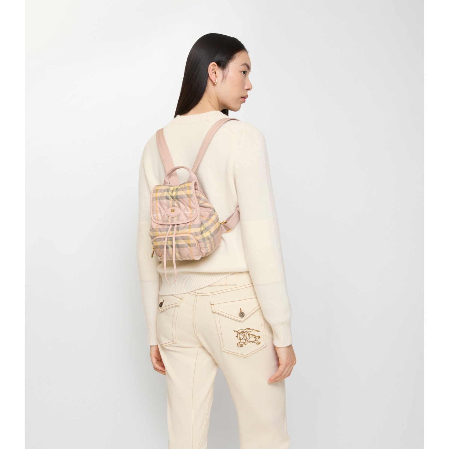 Mini Horseshoe Backpack​ in Teacup pink - Women | Burberry® Official