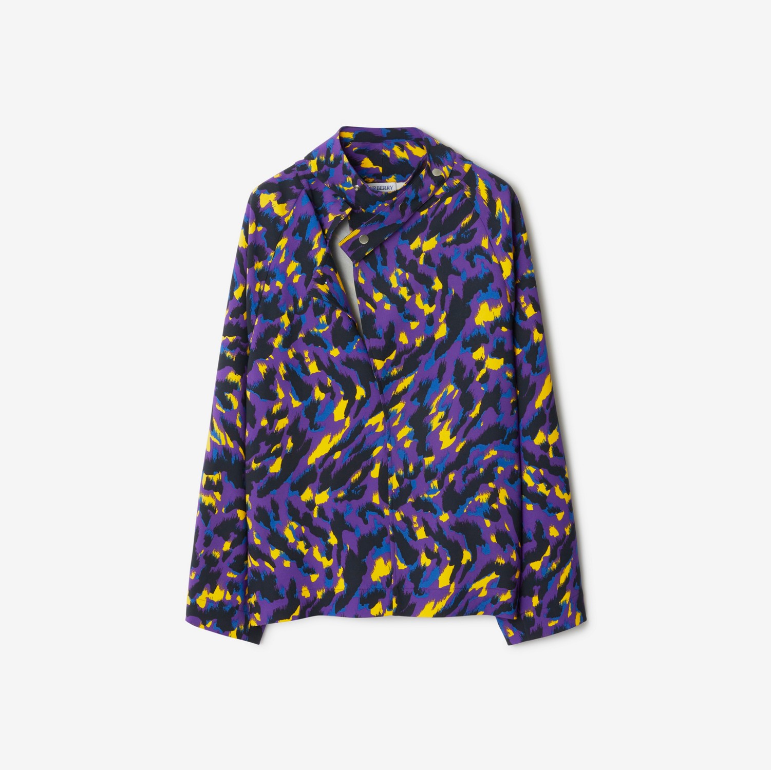 Blusa com estampa de camuflagem (Thistle) - Mulheres | Burberry® oficial