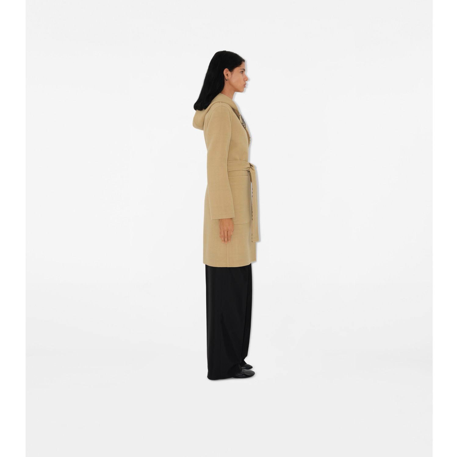 Mid-length Reversible Wool Car Coat