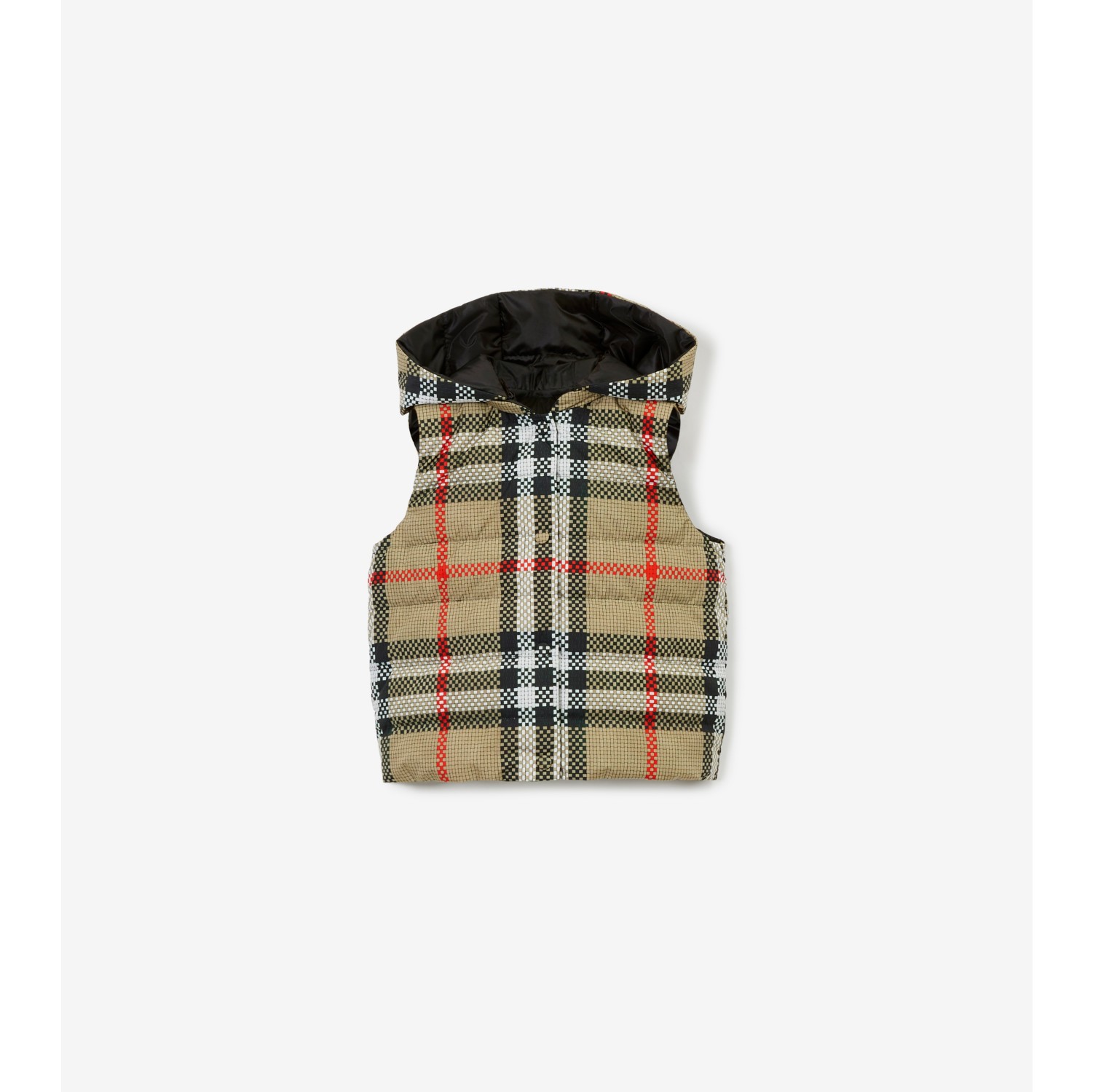 リバーシブル チェック ダウンベスト (アーカイブベージュ) | Burberry