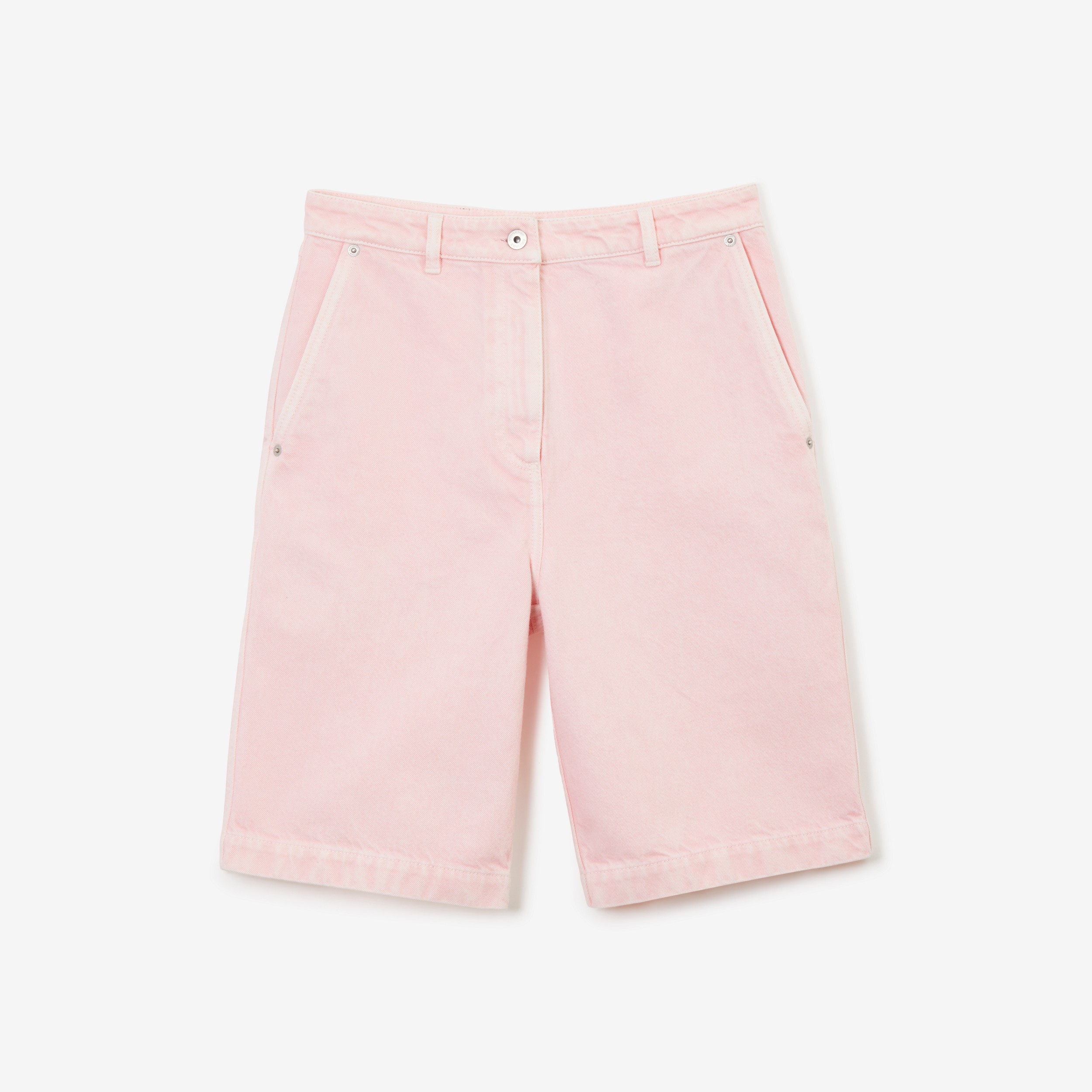 Denim Shorts in Pale Pink - Women | Burberry® Official - 1
