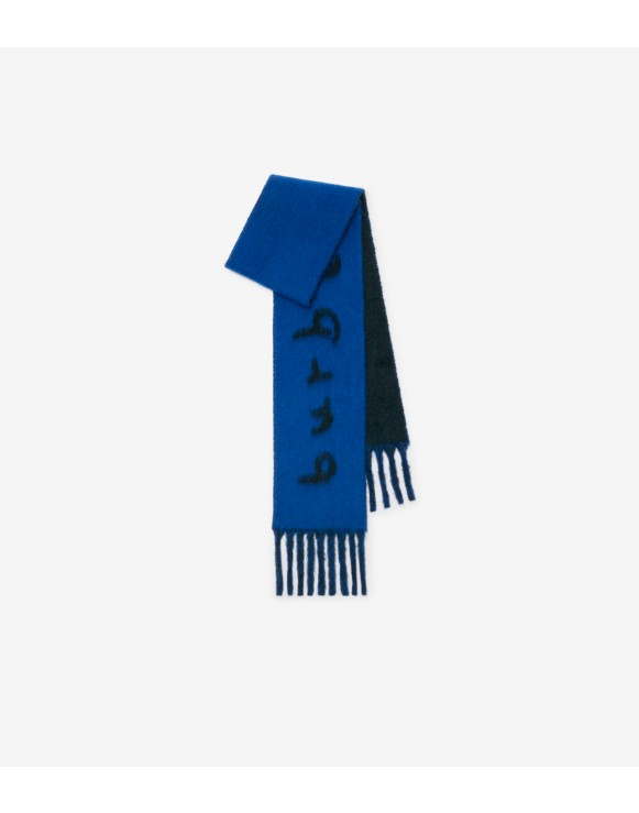 Reversible Logo Alpaca Wool Blend Scarf