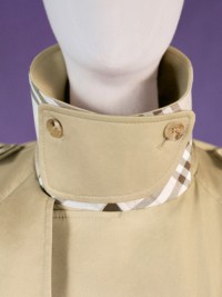 Close up shot of mannequin in a Burberry Trench Coat 