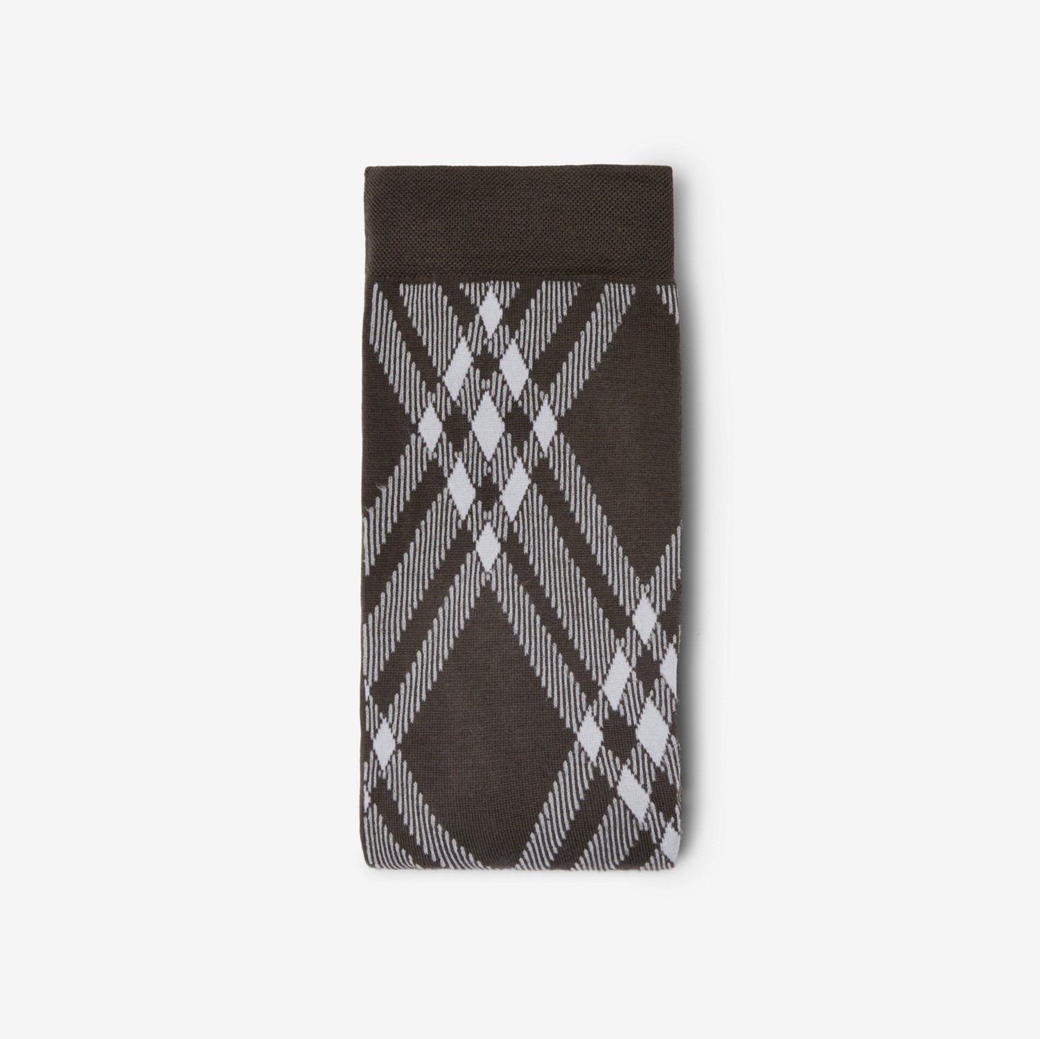 Meia-calça em mescla de lã xadrez (Otter/branco) | Burberry® oficial