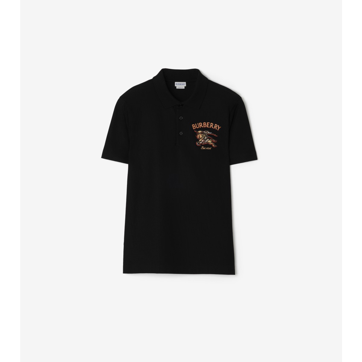  Check Knight Cotton Polo Shirt