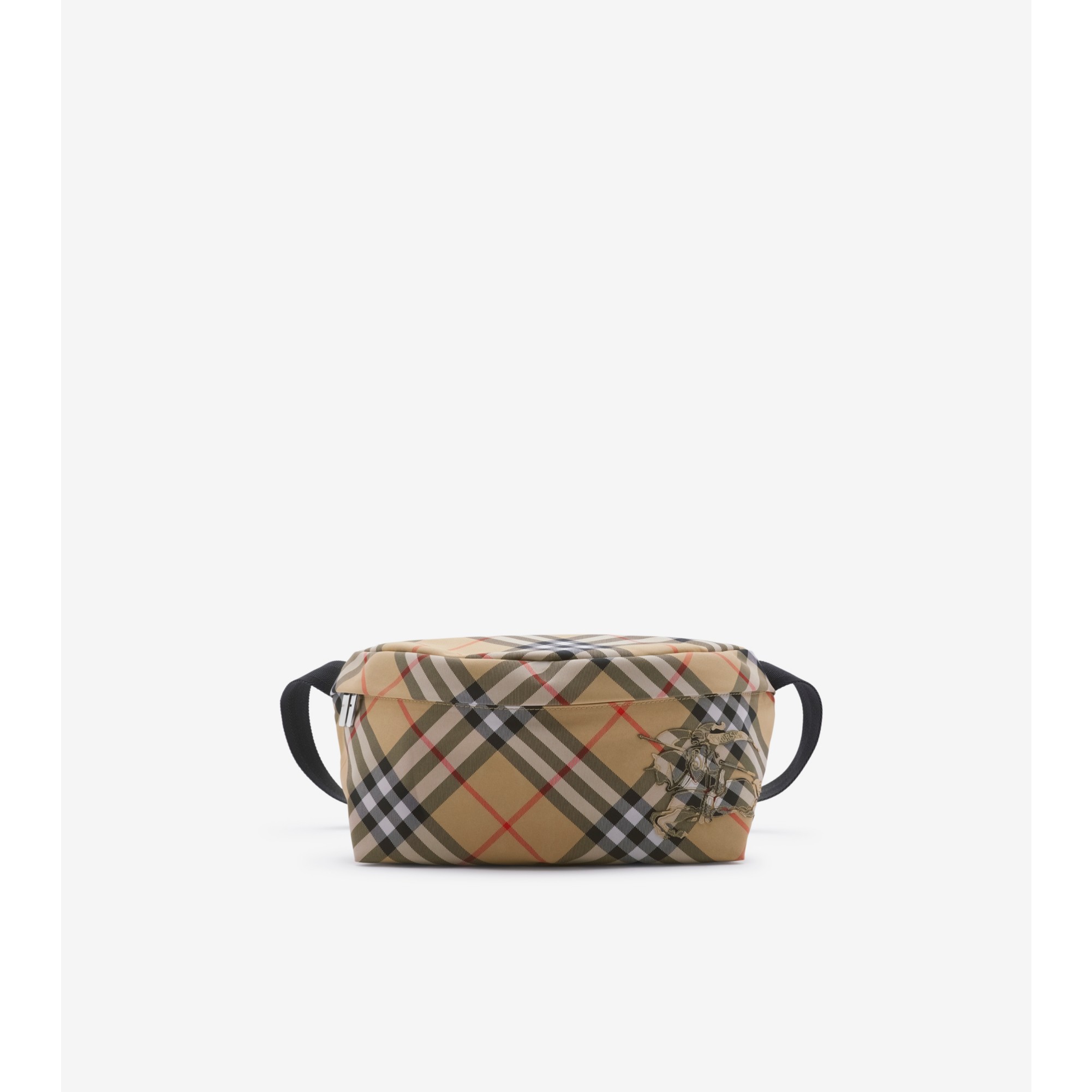 チェック ベルトバッグ (サンド) - メンズ, ナイロン | Burberry®公式サイト