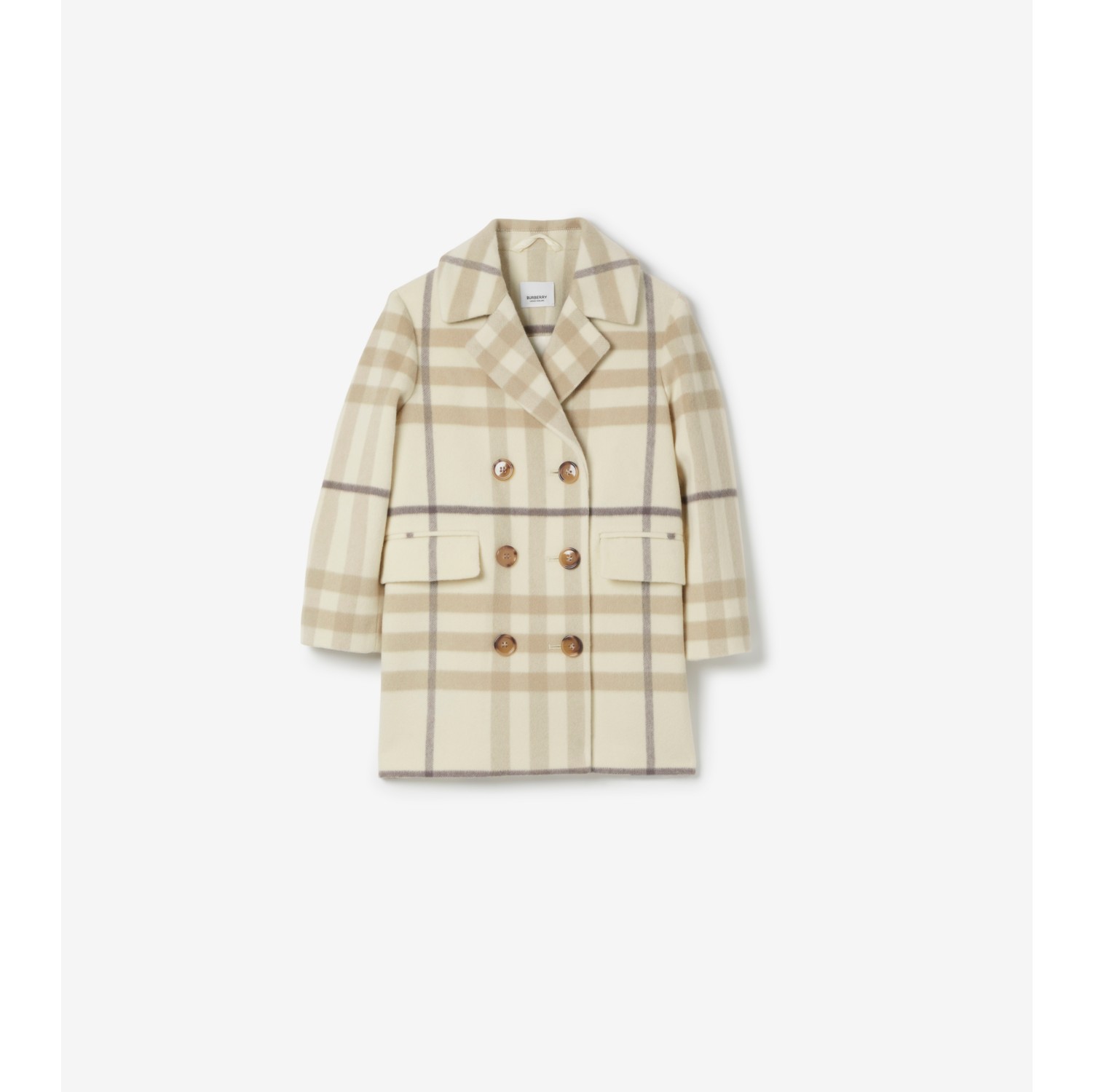 チェック ウールカシミア コート (ダヴベージュ) | Burberry®公式サイト