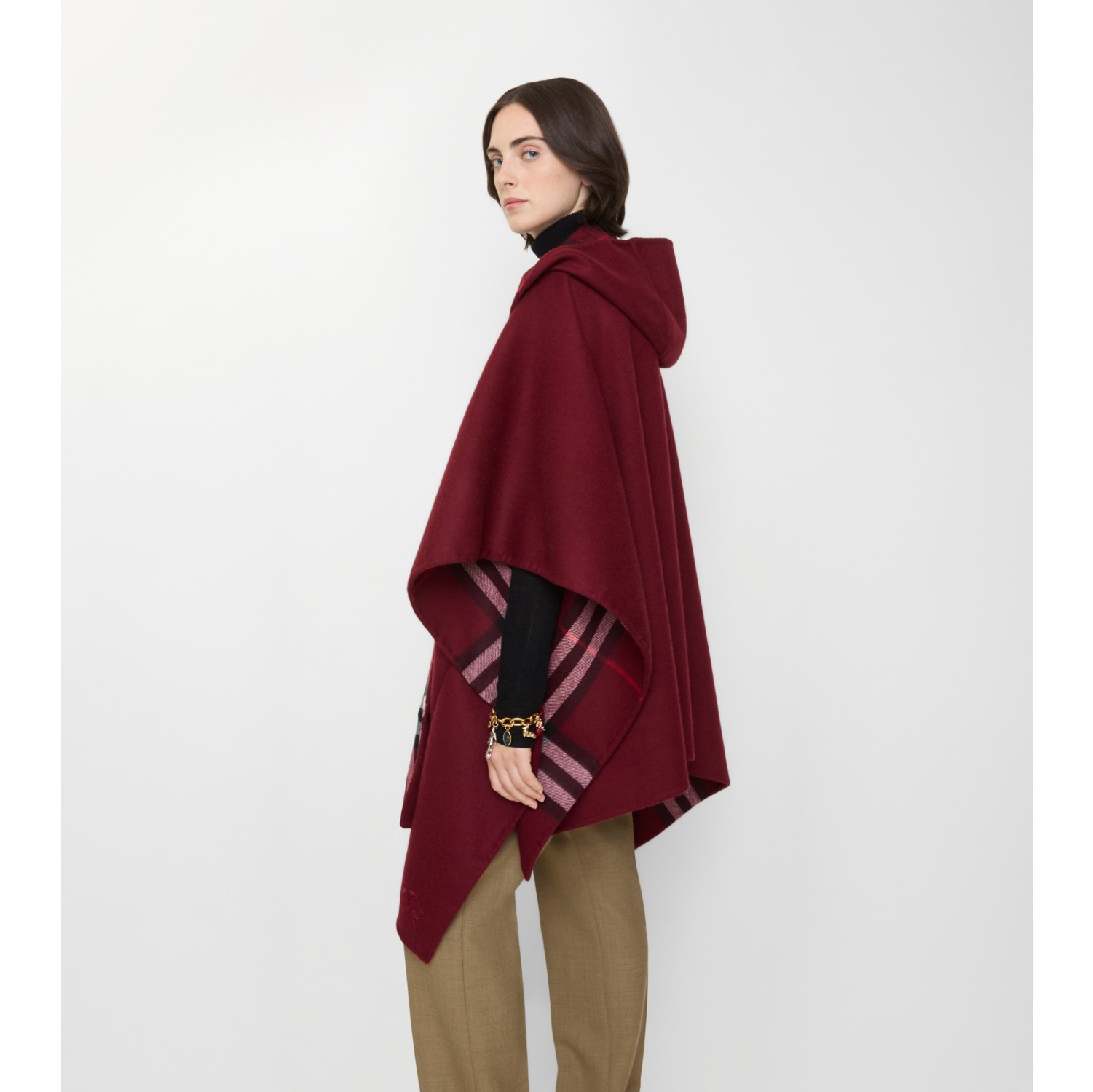 Cashmere Hooded Cape