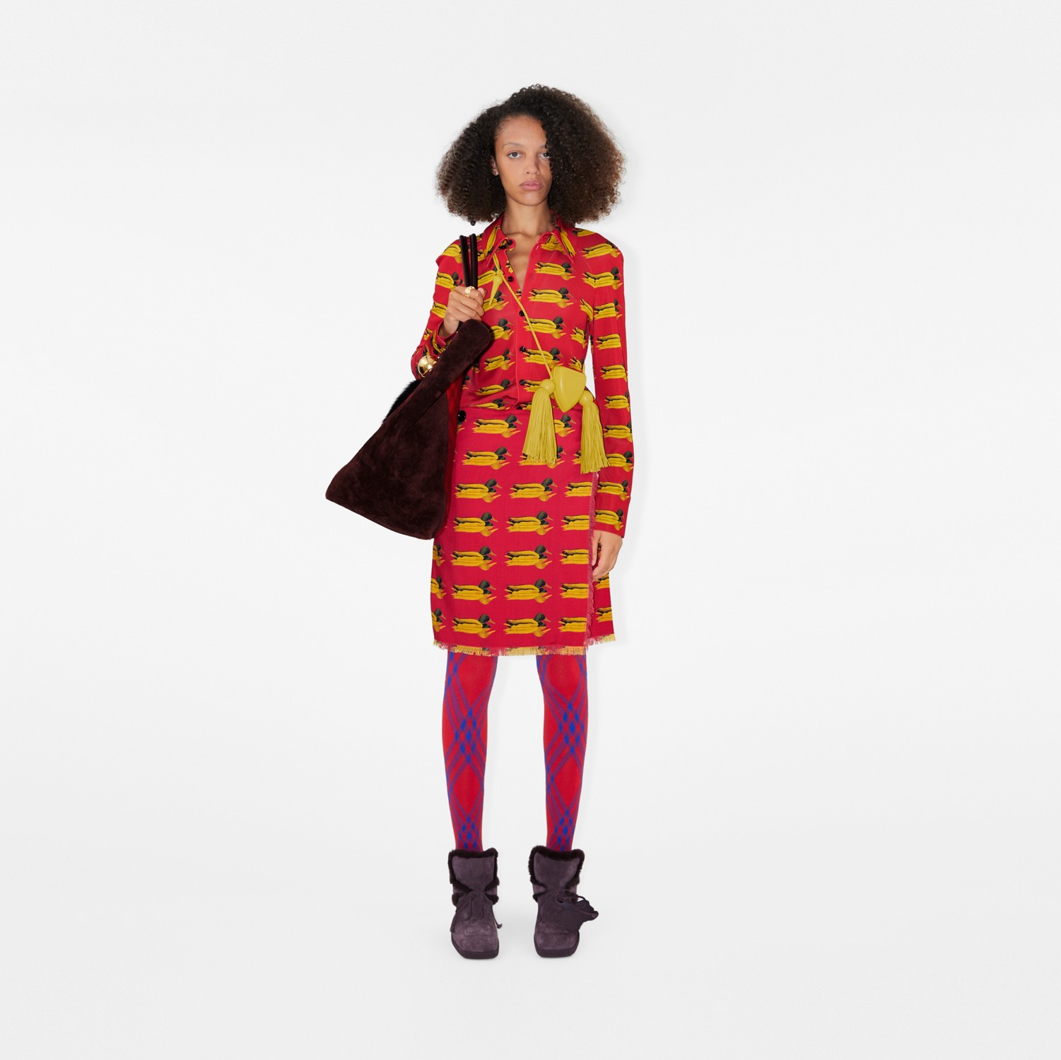 Duck Print Wool Kilt in Pillar - Women | Burberry® Official